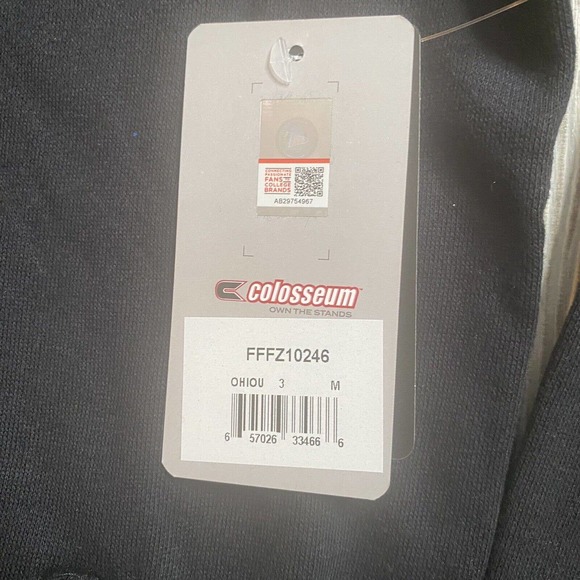 Colosseum OU Ohio Bobcats Logo 1/4 Zip Pullover Men’s M Black Jacket Pockets NWT - Picture 6 of 12